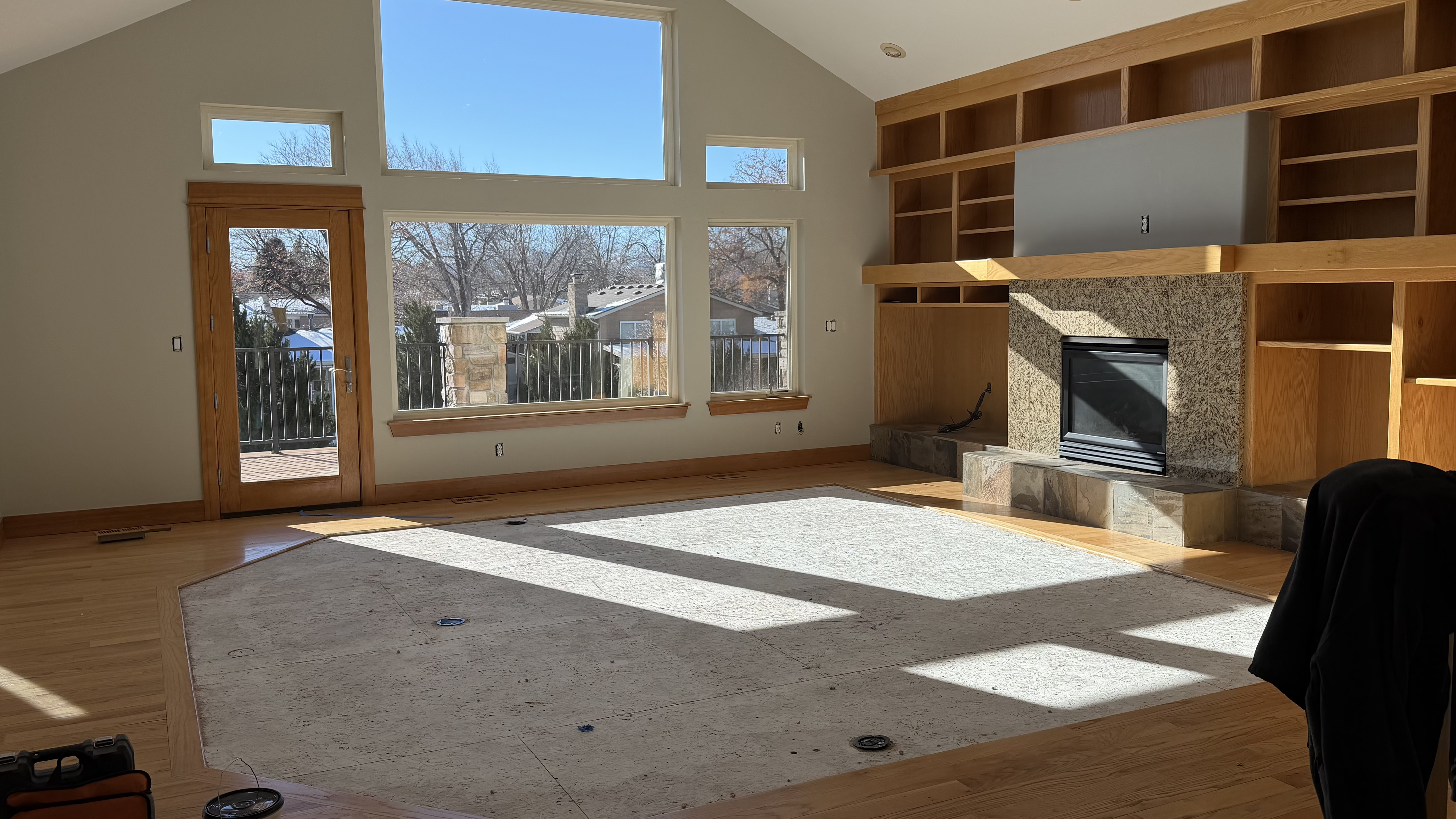 Floor before refinishing